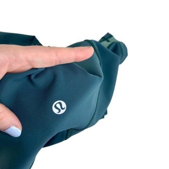 Lululemon Wunder Under Crop HR Curve Green Leggings - Picture 6 of 8